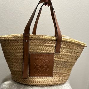 Loewe Raffia basket bag medium